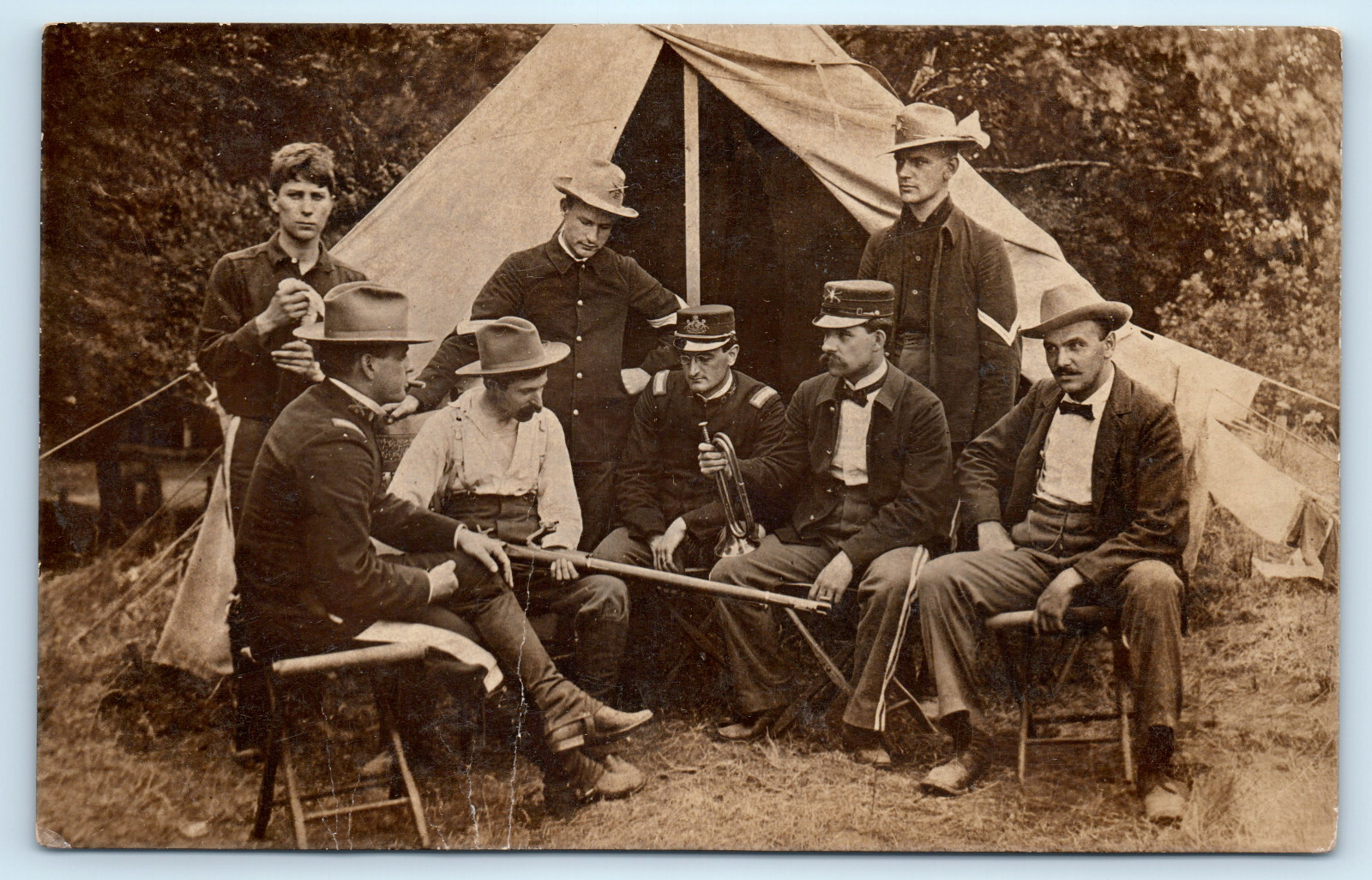 Pennsylvania PA Guard Spanish American War RPPC Real Photo Postcard Army