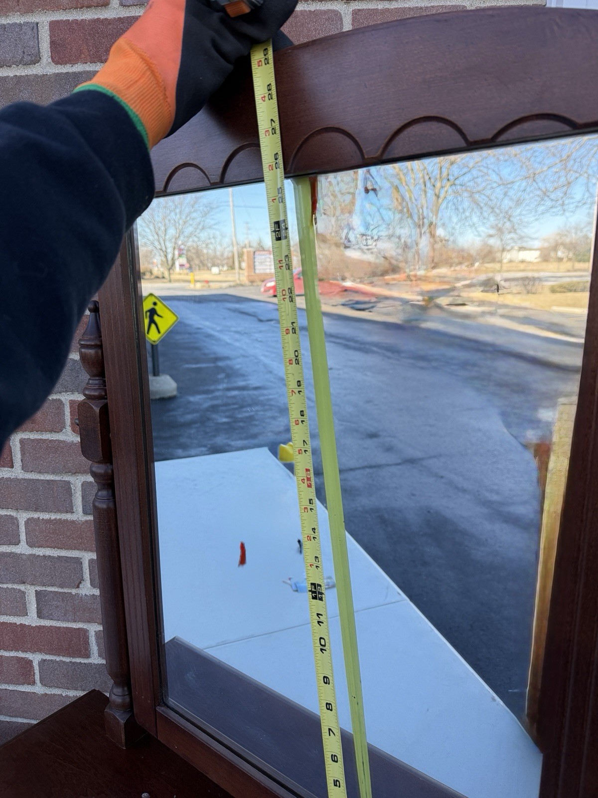 Simmons Wood Tabletop Vanity Mirror Swivel Dresser Top Shave Mirror w/ 3 Drawers