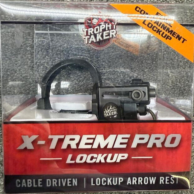 NEW Trophy Taker X-Treme Pro LockUp Cable Driven Arrow Rest RH Bow Drop Away QAD