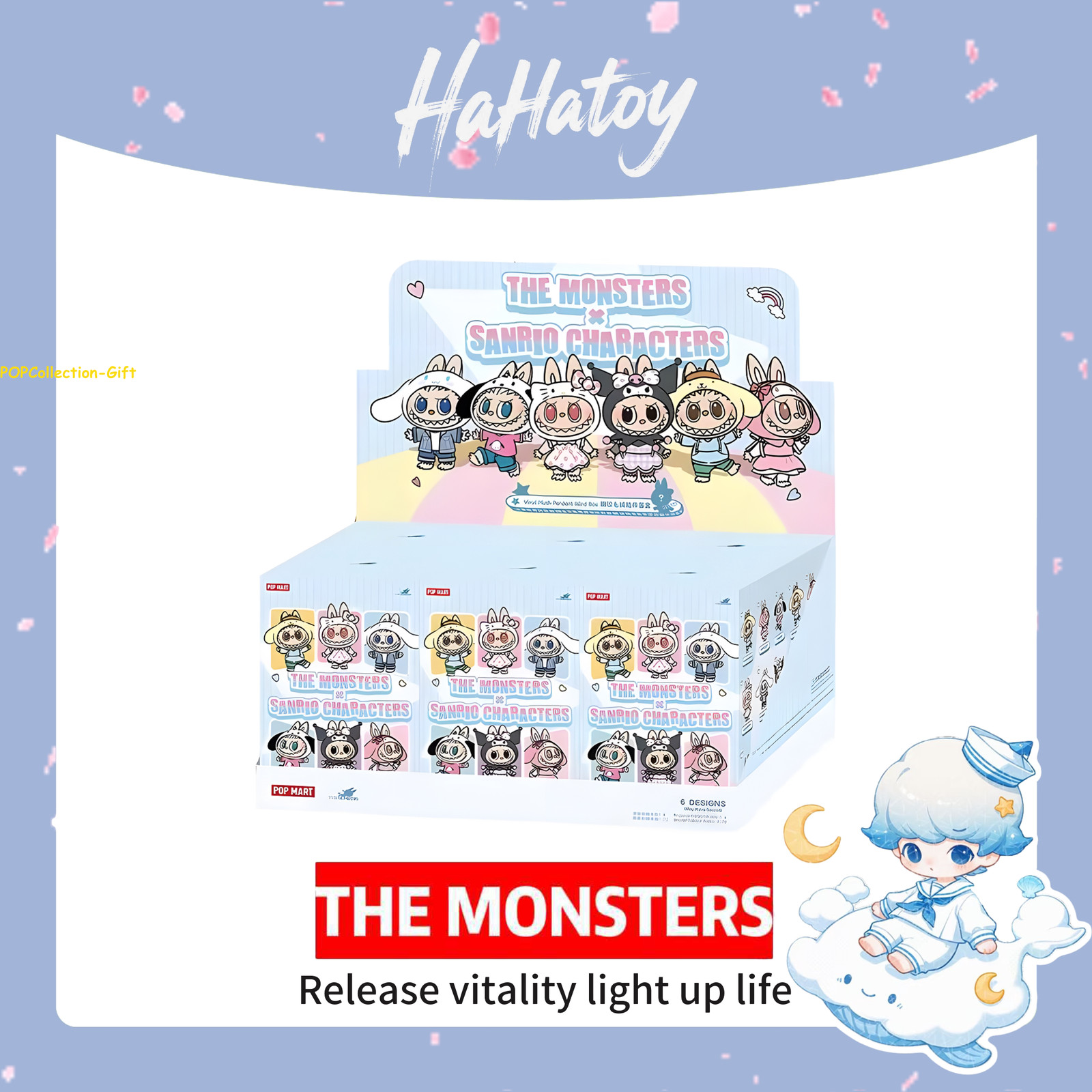 POP MART The Monsters X Sanrio Characters Series Confirmed set 6pcs Basic Figure