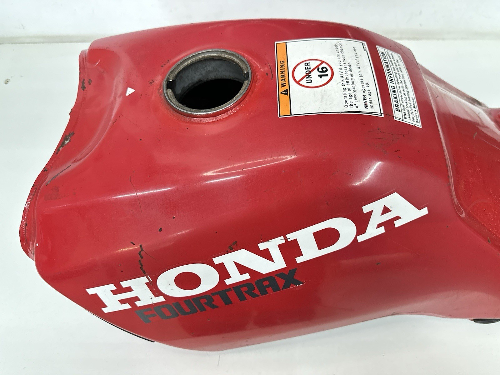 USED OEM 93-00 HONDA TRX300 TRX 300 TRX300FW FOURTRAX RED GAS FUEL TANK