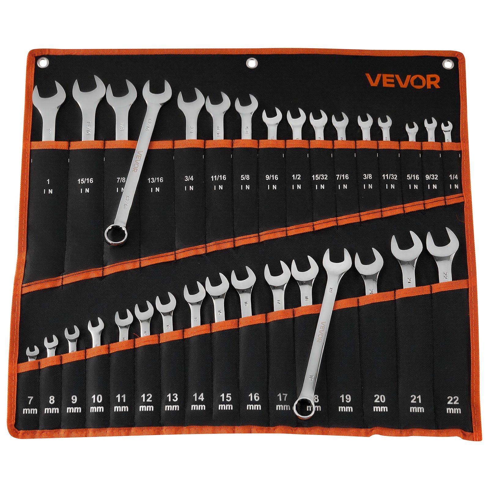 VEVOR Combination Wrench Set Box End Open End Combination Wrenches 32-Piece