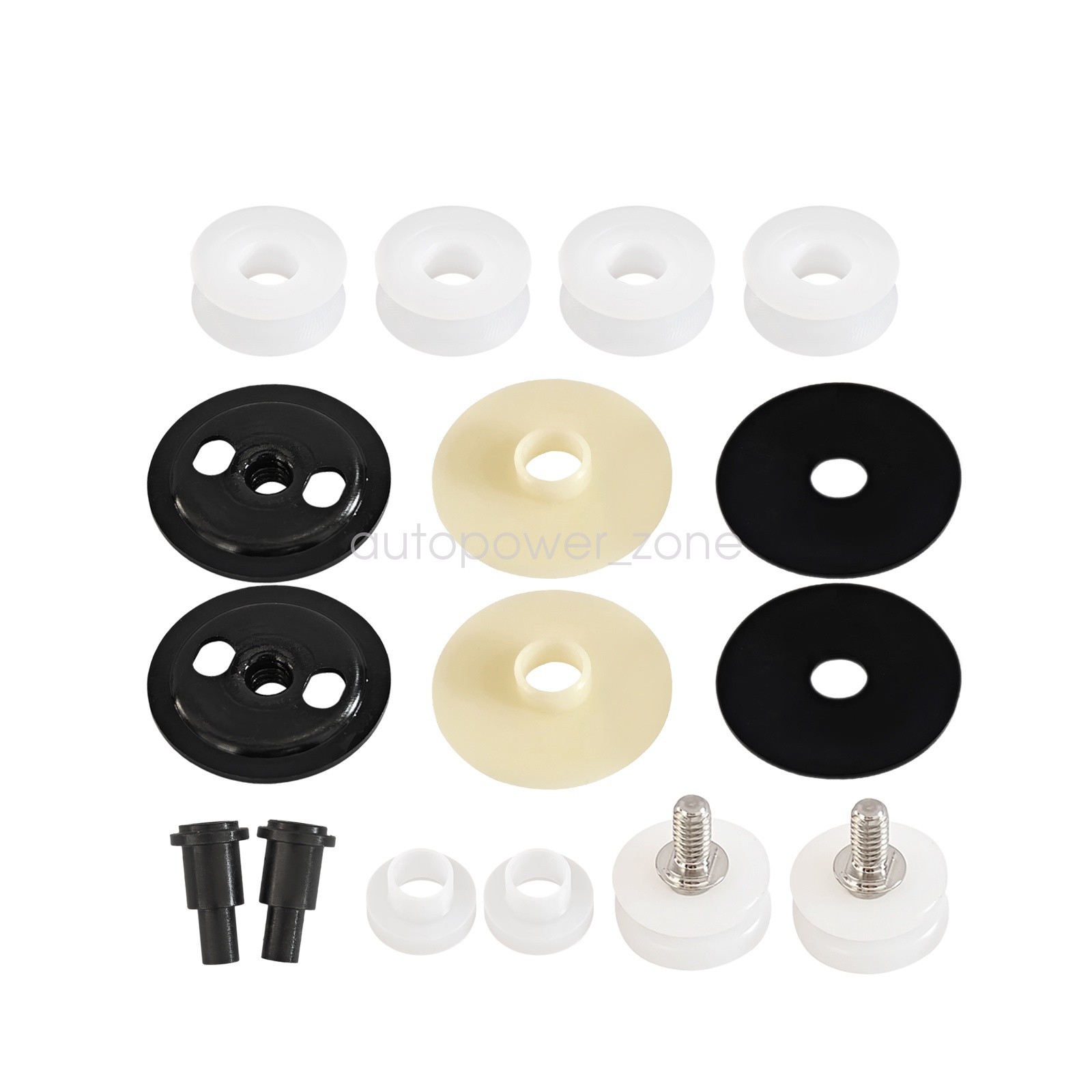 Rear Quarter Window Roller Glass Set For 68-72 GM A body GTO Chevelle 442 GS 16p