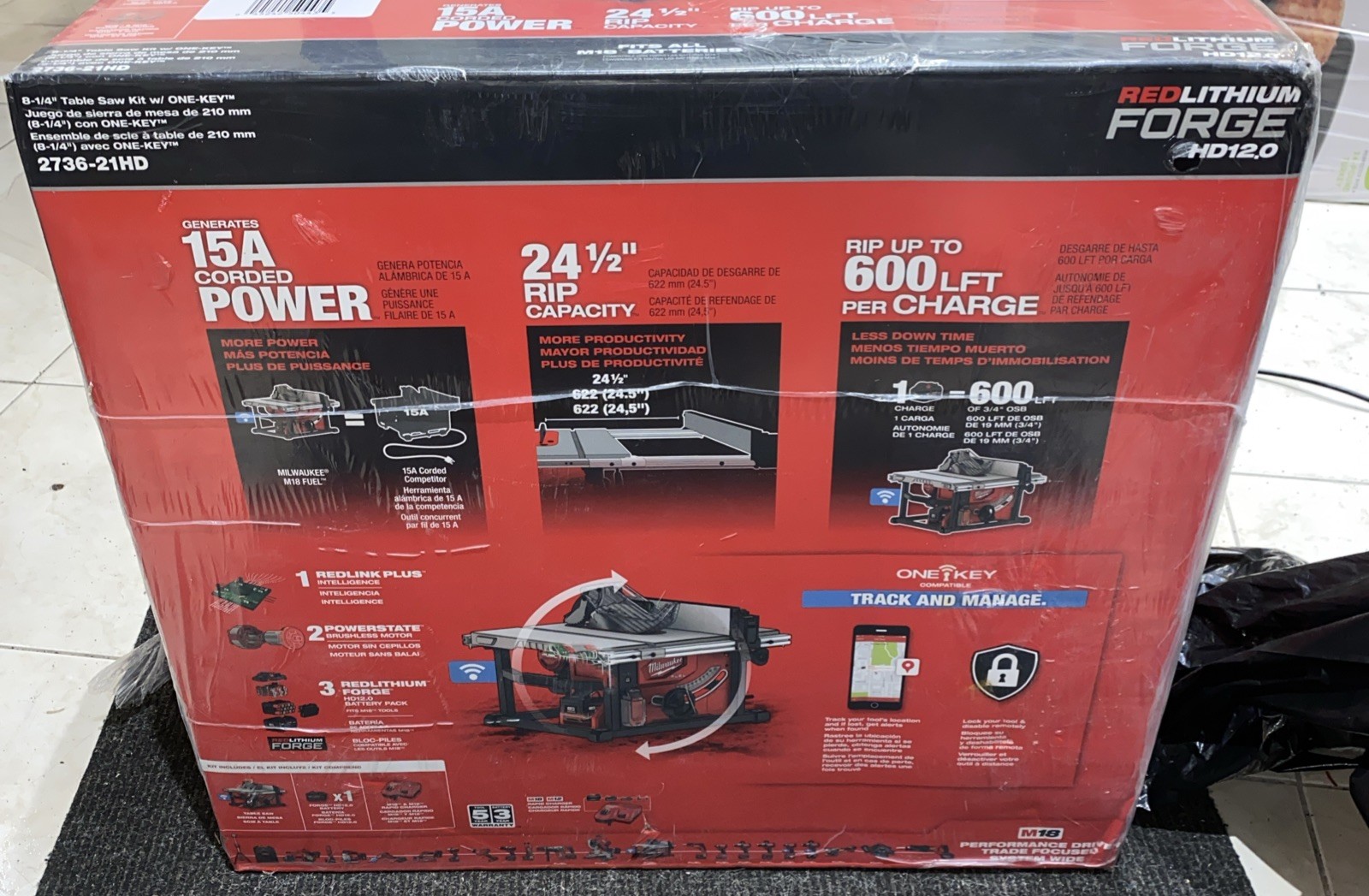 Milwaukee 2736-21HD M18 FUEL 8-1/4" Table Saw with One-Key Kit