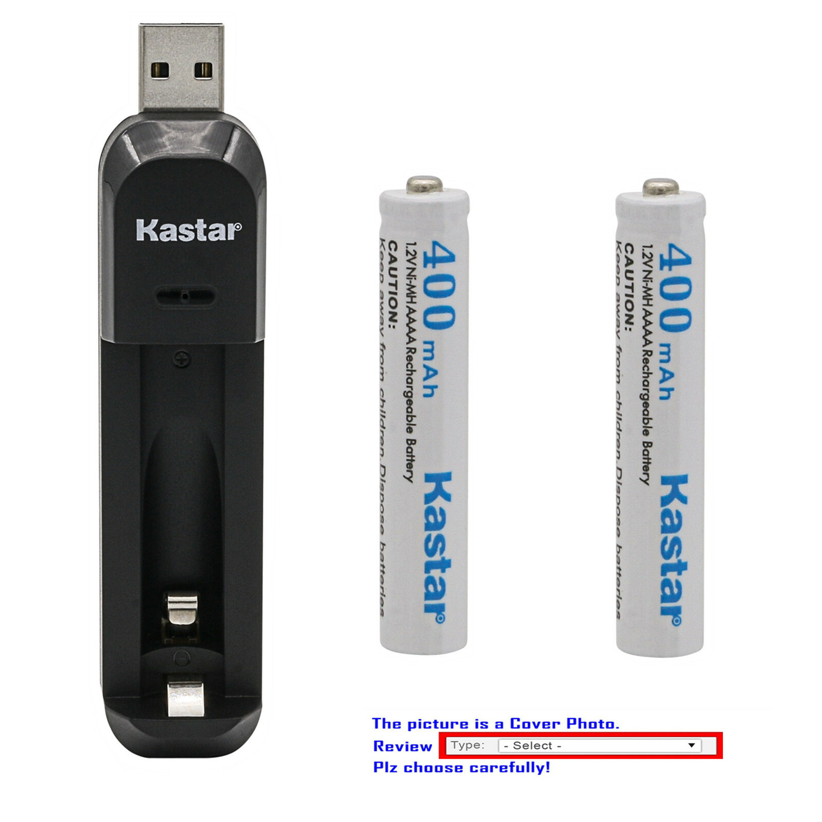 Kastar Ni-MH AAAA Battery USB Charger for Surface Pro 3/4 Pen, Bamboo Ink Pen