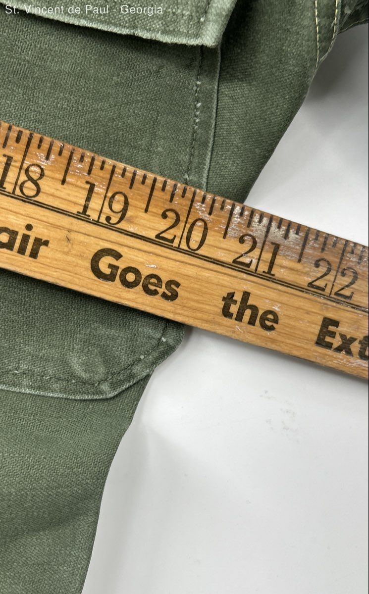 Vintage Military Og 107 Santeen Shirt Men's Size Large 60s Flaw