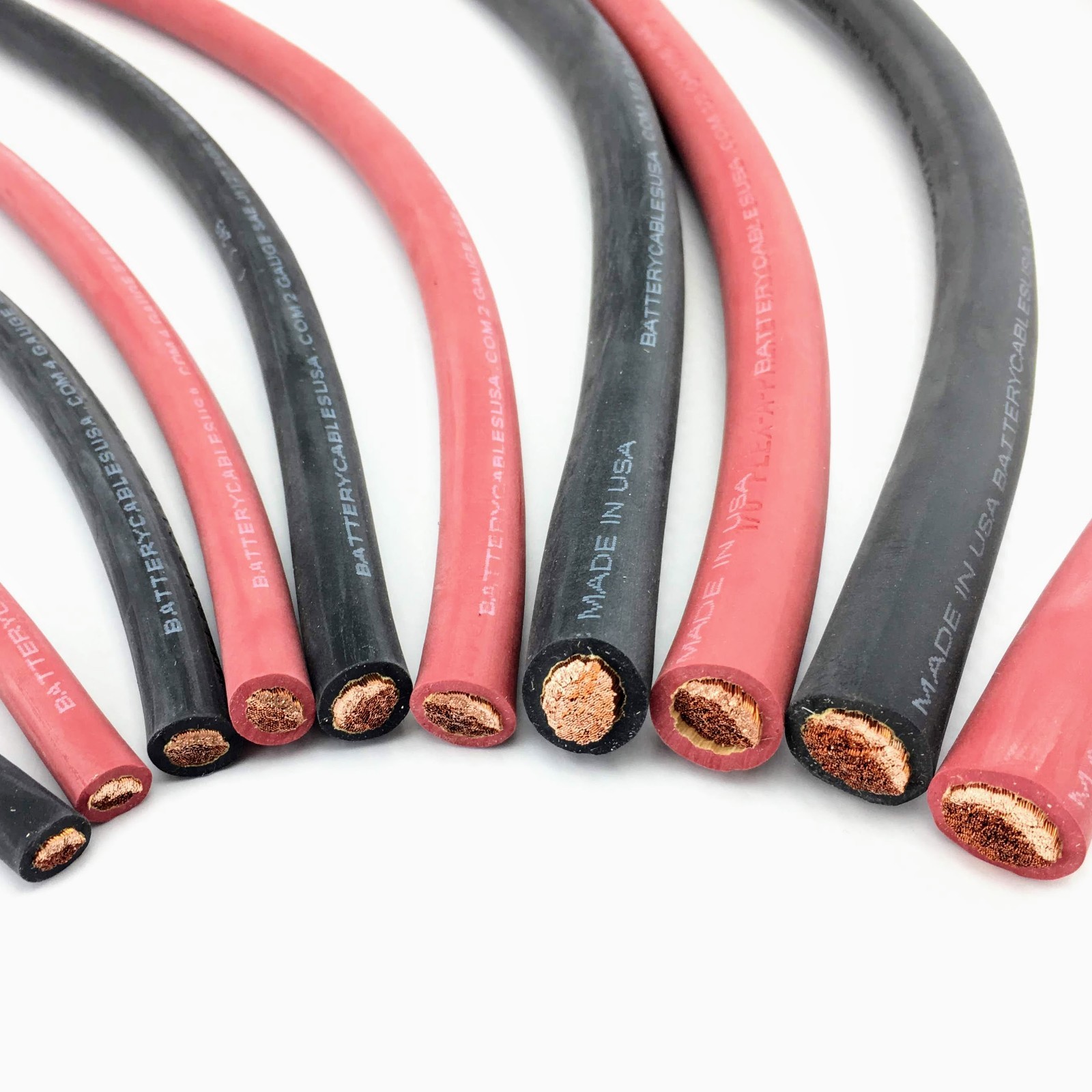 Welding Cable Flexible Rubber SGR Battery Cable SAE J1127 Pure Copper - USA Made