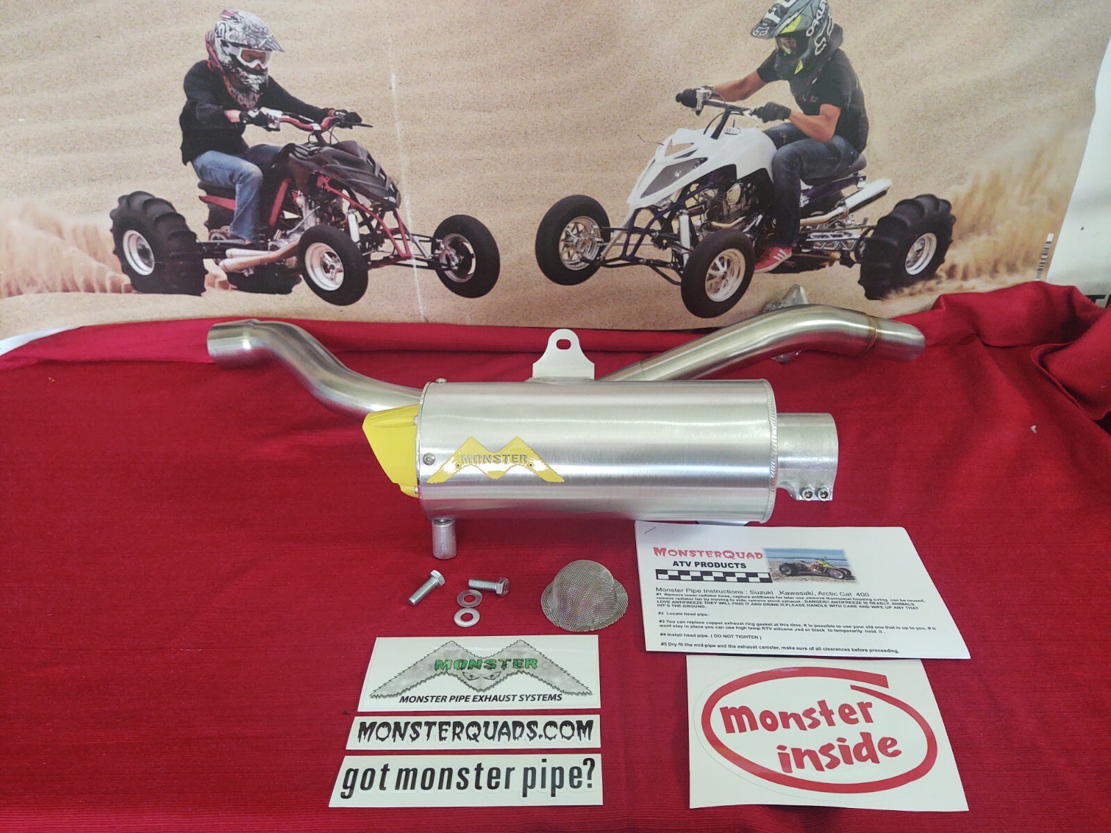 Suzuki LTZ 400 Z400 KFX400 full Exhaust MonsterPipe