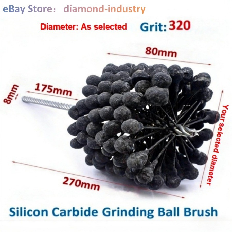 320 Grit Engine Cylinder Flexible Ball Hone All sizes：3mm –110mm Ball head brush