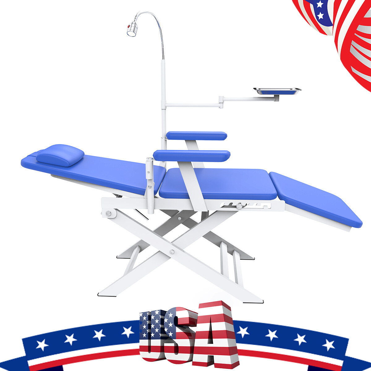 Mobile Dental Portable Delivery Unit Rolling Box Air Compressor Suction 4H/Chair