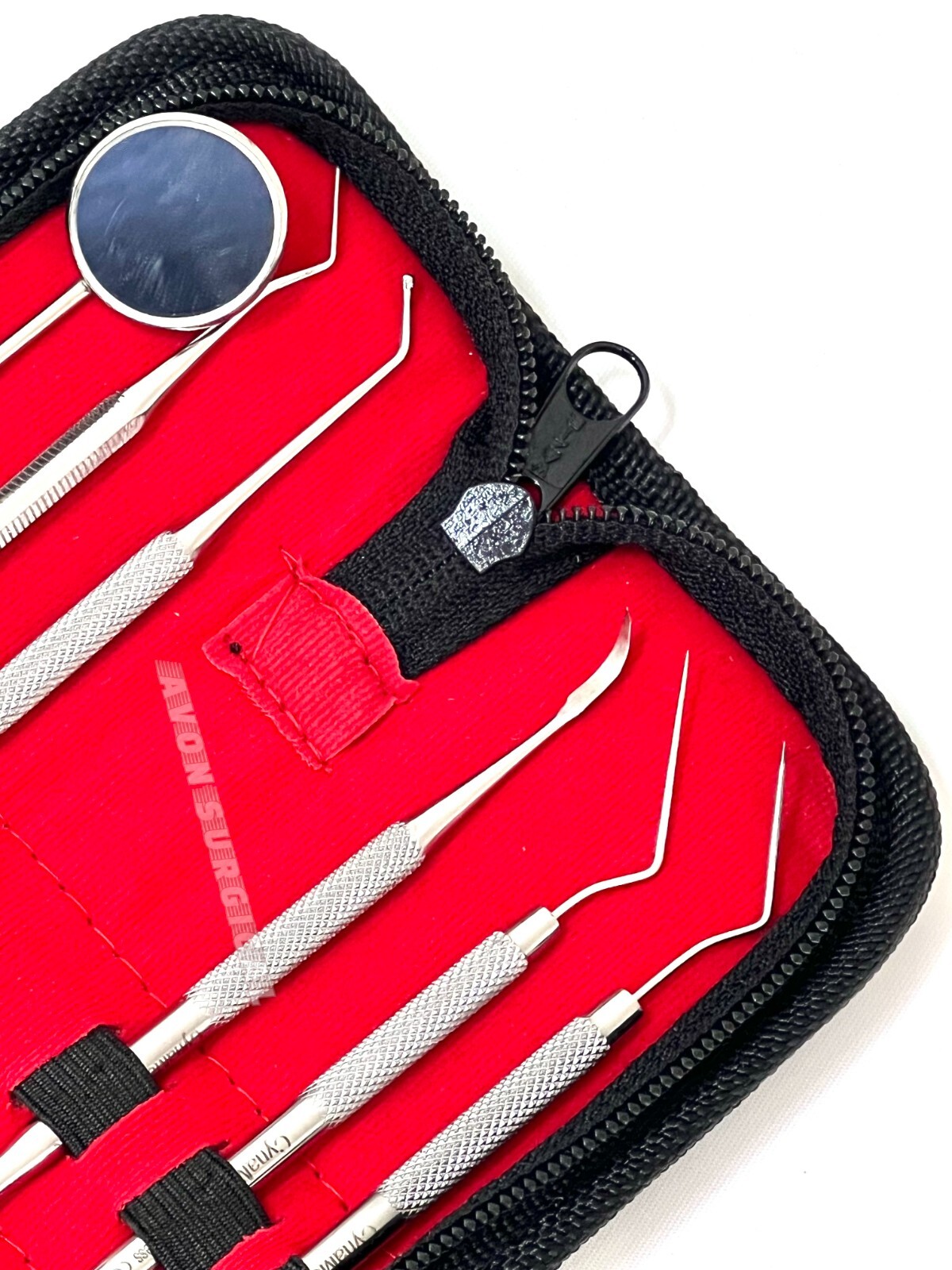 GERMAN STAINLESS Dentist Cleaning Tool Set 6 Pack Hygiene Kit Pick Scaler Mirror