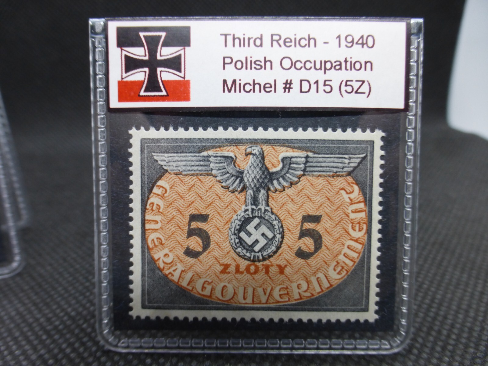 Nazi Germany 1940 WW2 2 Stamps Polish Occupation Third Reich Relic Rare Poland