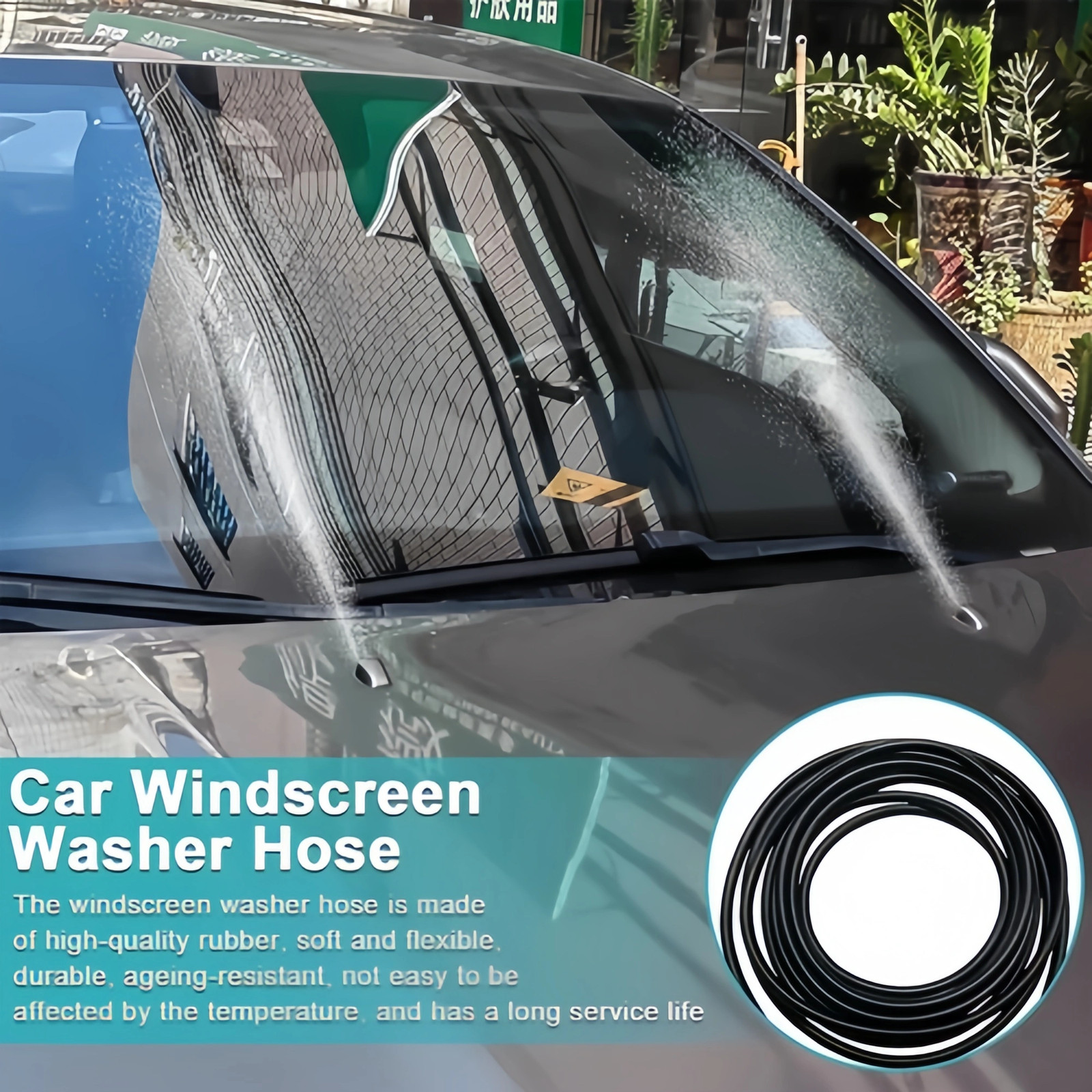 Car Windshield Wiper Washer Squirter Nozzle Spray Jet Kit Fluid Hose Universal