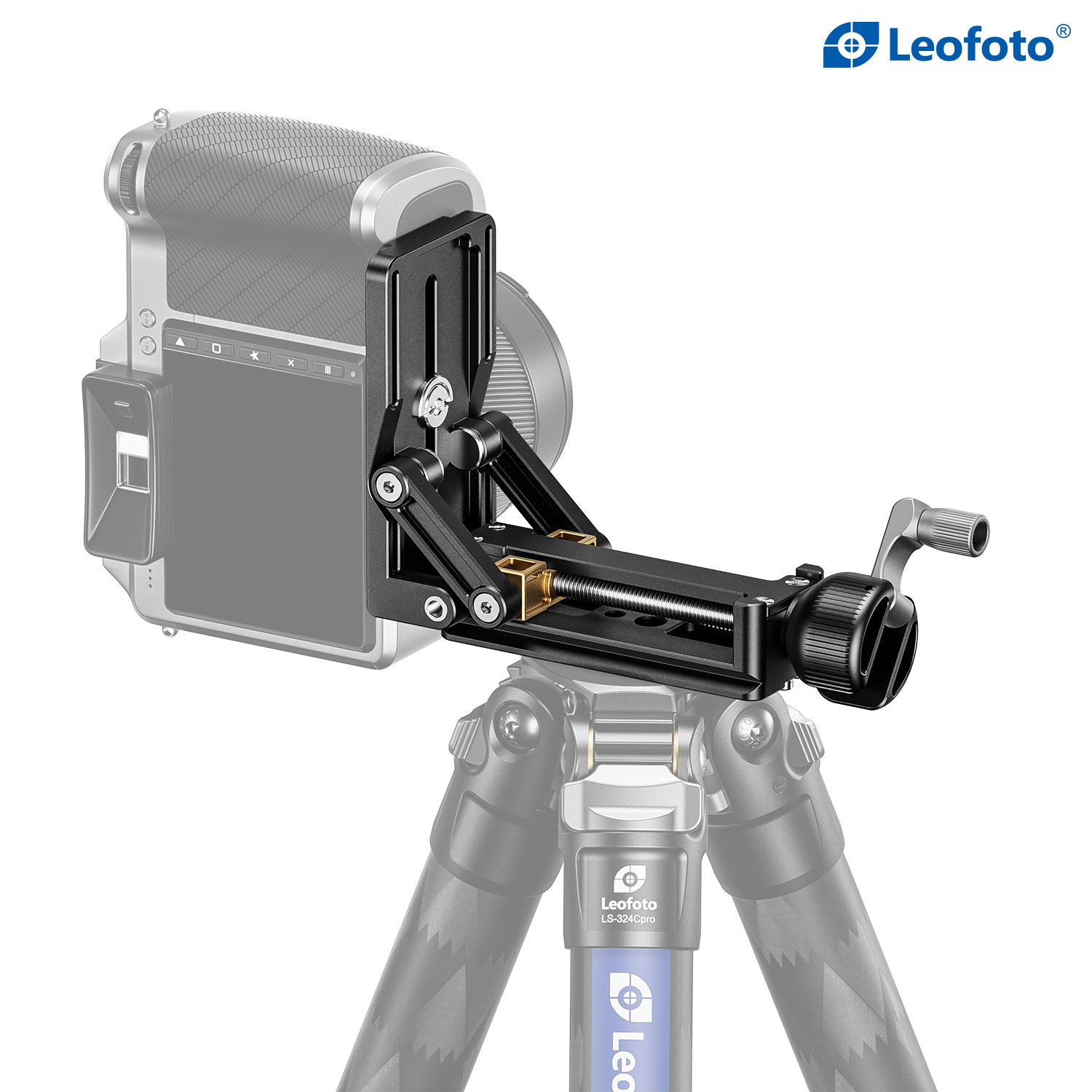 Leofoto BVL-02 Tilt Adapter with Crank Handle-Arca Compatible