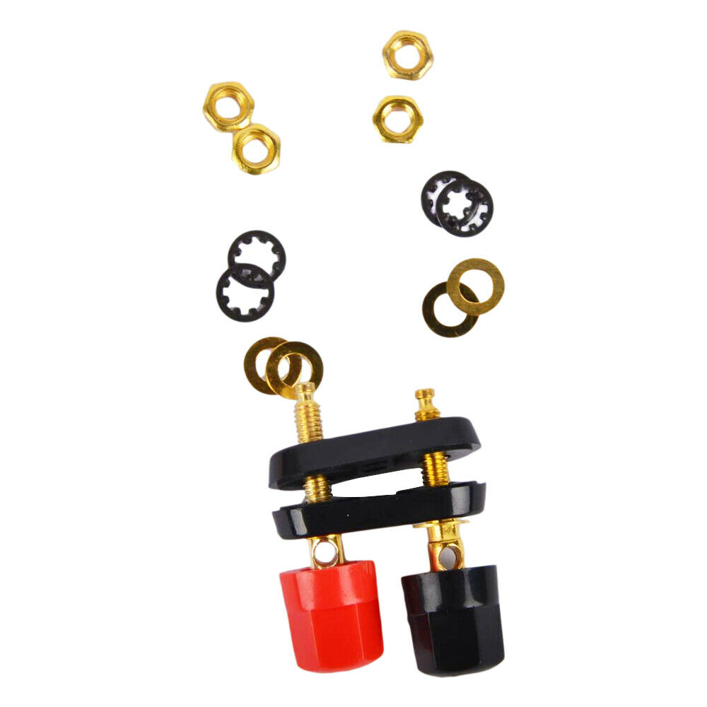 New 10 Pcs Speaker Amplifier Terminal Binding Post Dual 2-way Female Banana Plug