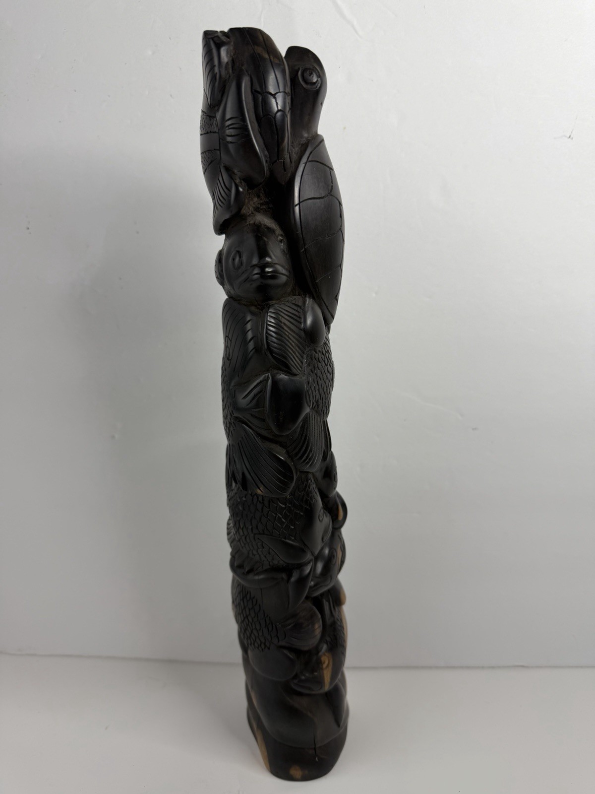 Vintage Hand Carved Solomon Islands Sea Spirit Tower Sculpture Gatokae Island