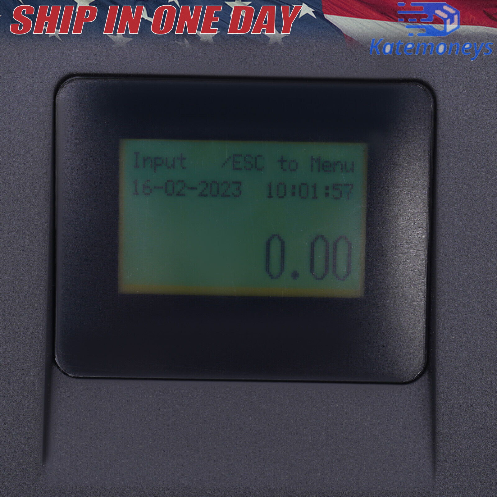 38 Keys Electronic Cash Register Black Thermal Cash Register with Cash Drawer