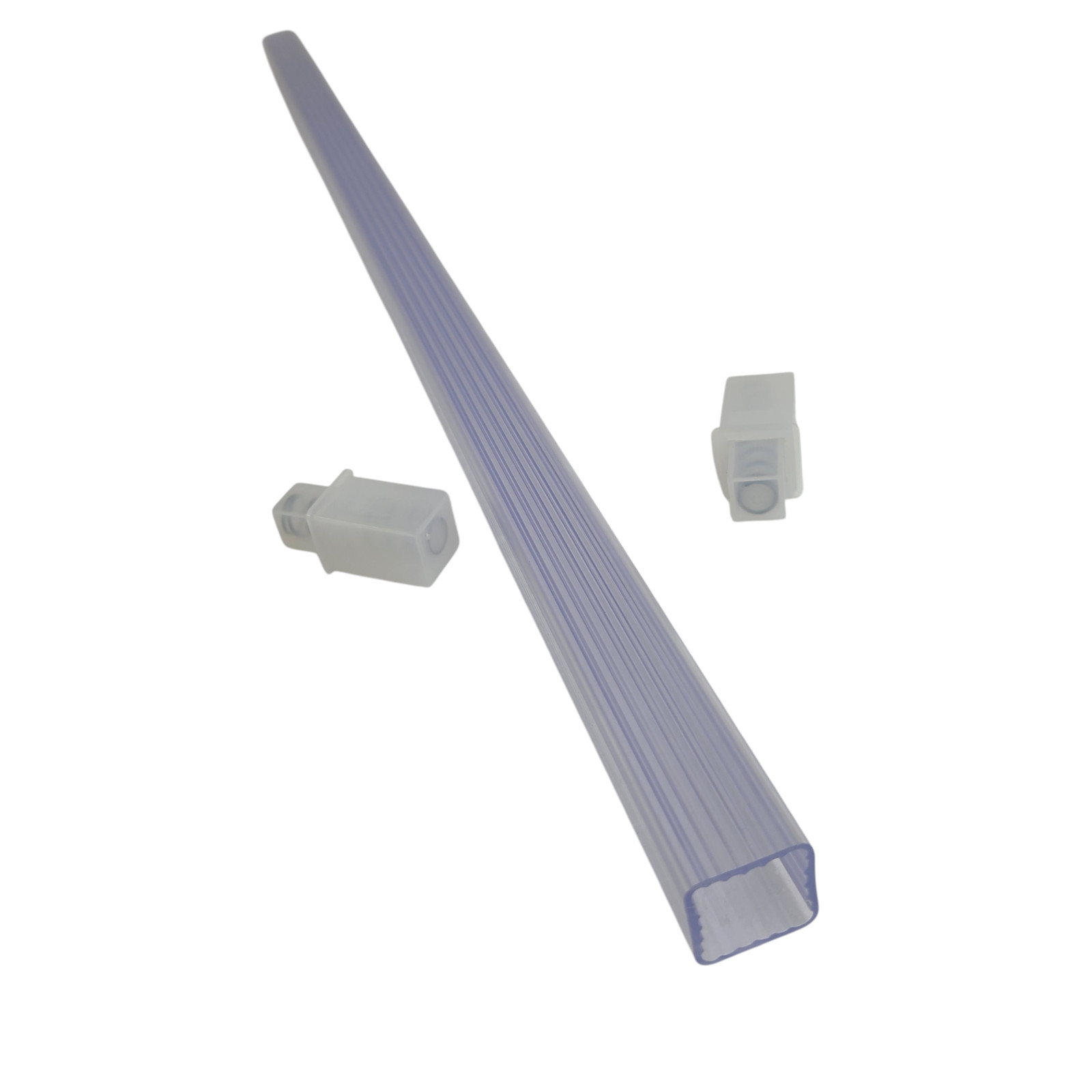 Clear Acrylic Towel Bar Rod Spring Rack 24 inch Mid Century Modern Vintage Retro