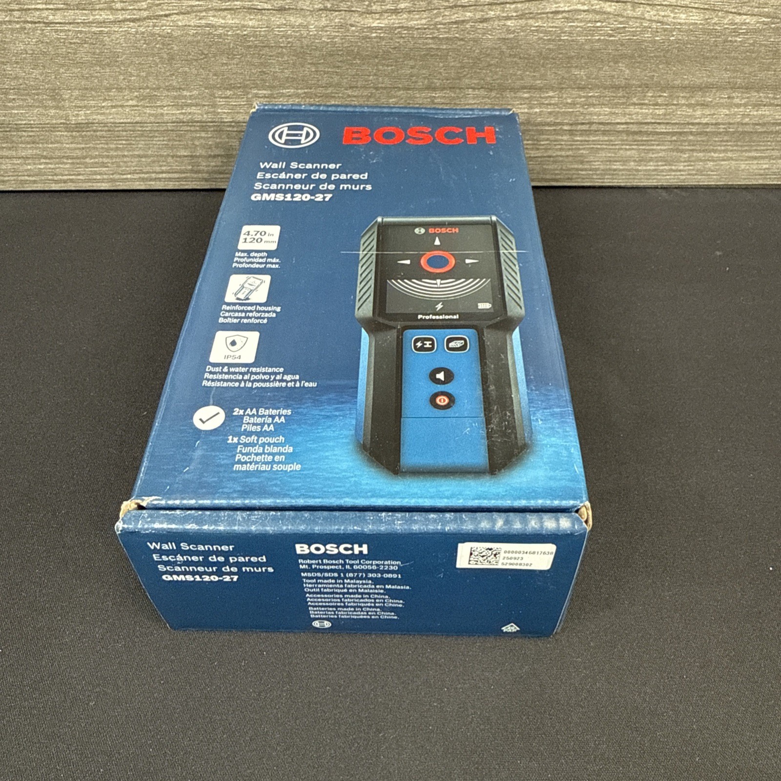 Bosch 4-in Scan Depth Electric/Metal/Wood Finder GMS120-27 [Brand New]