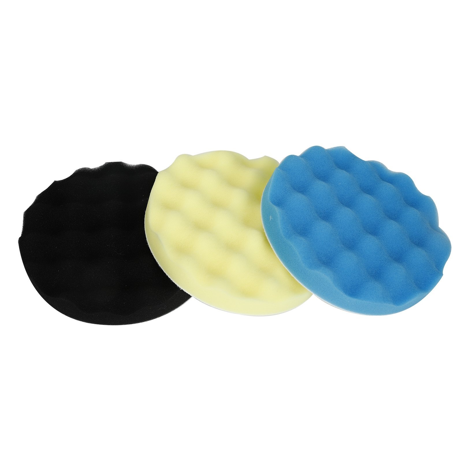 4pcs Polishing/Buffing Sponge Pads Car Polisher Foam Soft Wave Waffle Pad 7 inch