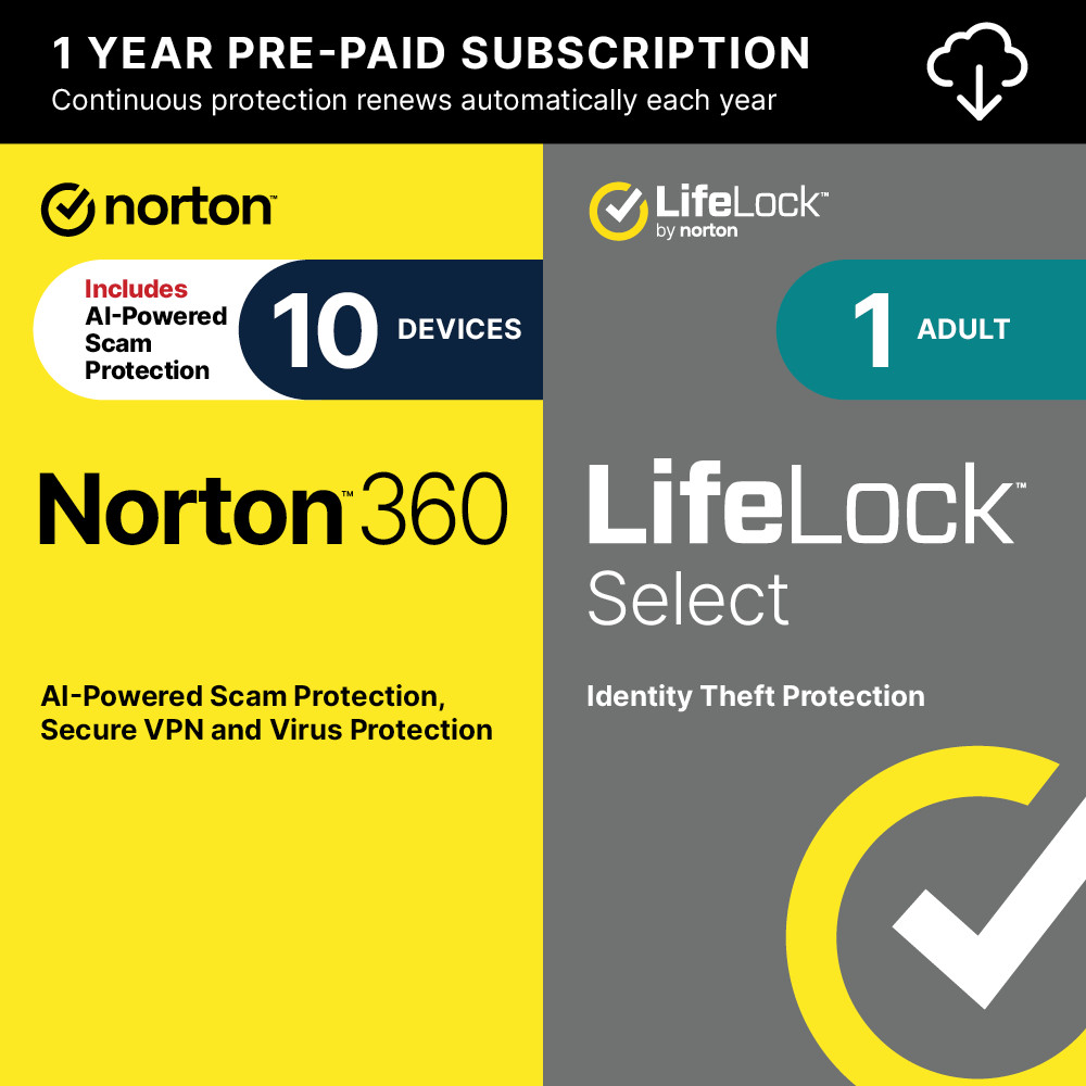Norton 360 + LifeLock | 10 Devices | Direct from Norton | Digital Download