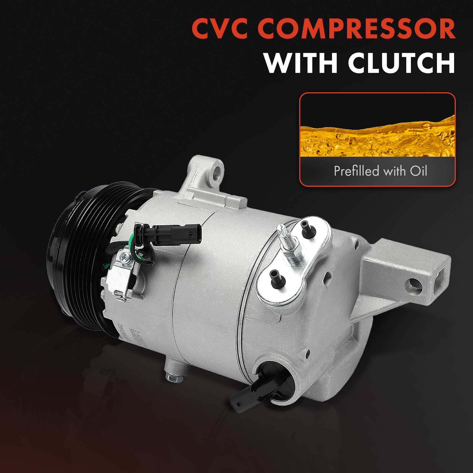 A/C Compressor With Clutch for Chevrolet Colorado GMC Canyon 2015-2016 V6 3.6L