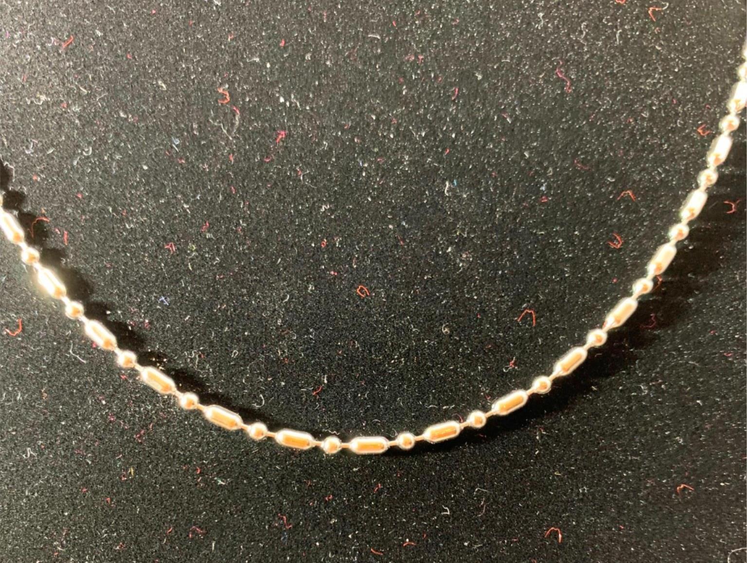 1.5MM-6MM 16-108" STAINLESS STEEL SILVER BALL AND OVAL BEAD CHAIN NECKLACE