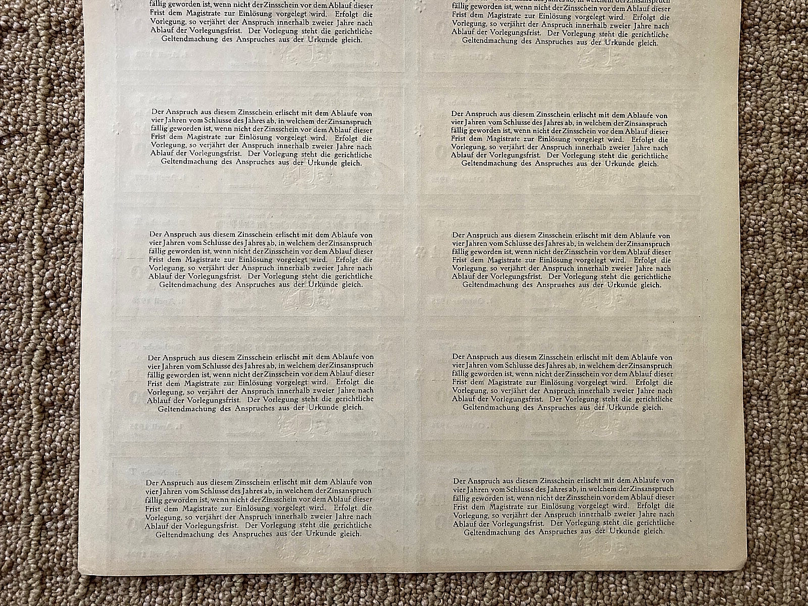 ORIGINAL - (OBSOLETE) GERMAN WEIMAR REPUBLIC BOND FOR STETTIN,GERMANY 2000 MARKS