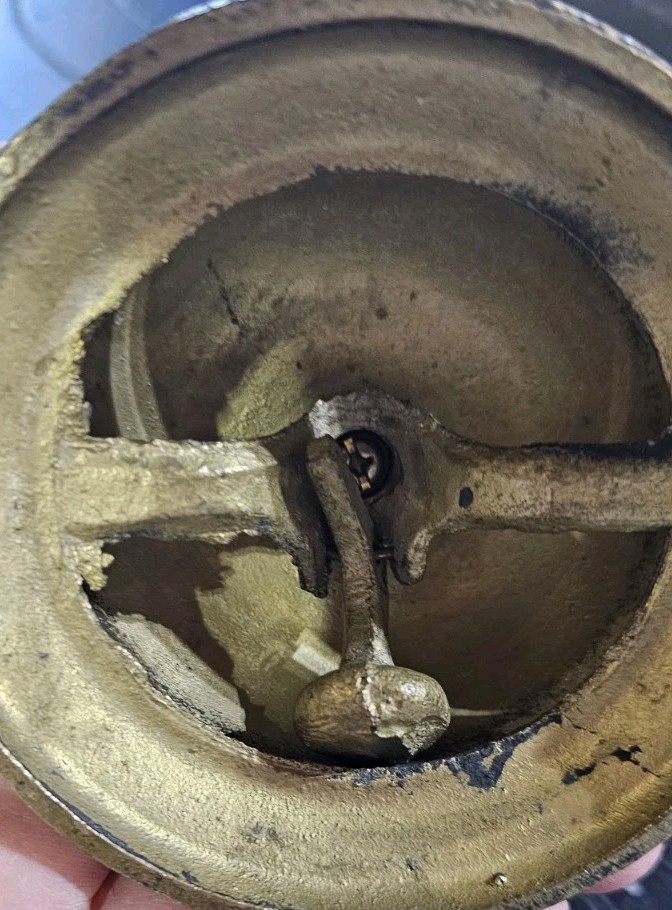 Vintage Brass Desk Bell Ornate Floral Hotel Service Counter Ring Bell 3.5”