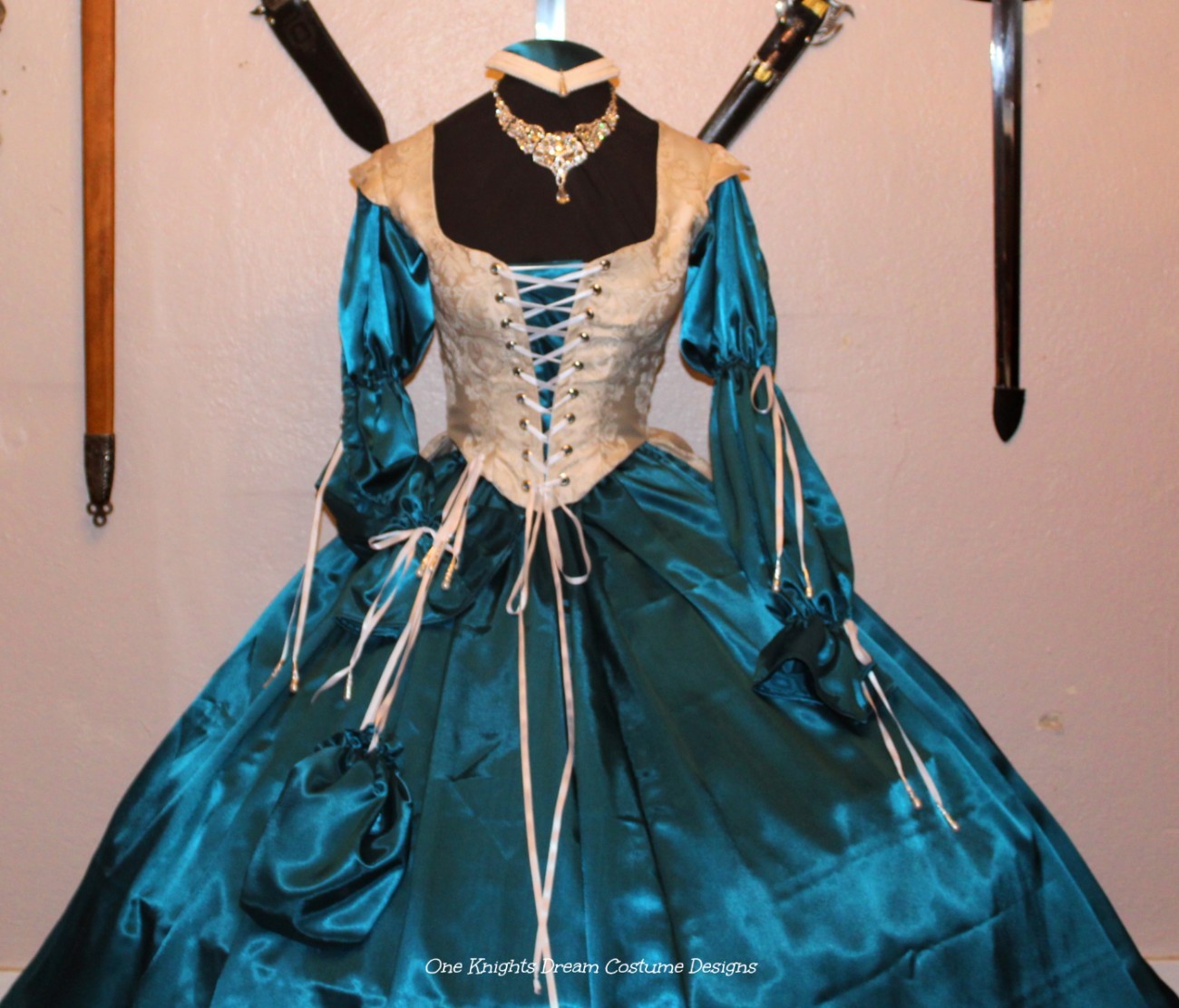 Renaissance, Buccaneer, Pirate, Wench," 4pc. Bodice Chemise Skirt Costume"