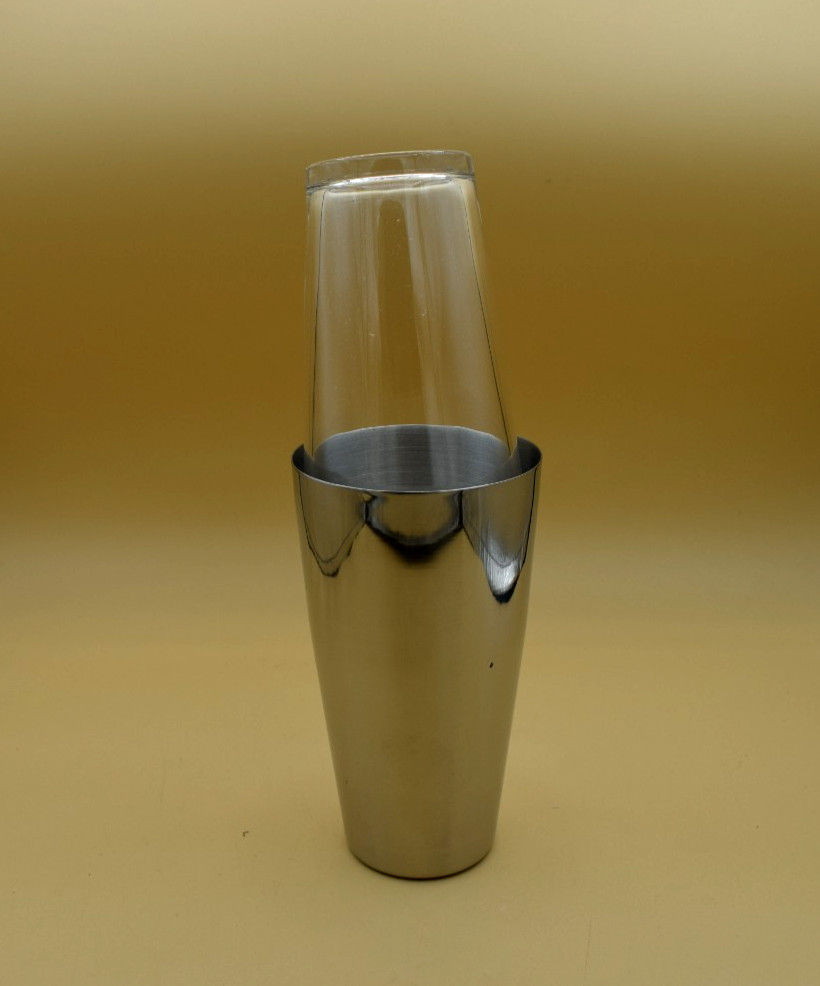 Shaker 2 Piece Set Boston Style Cocktail Shakers Stainless Steel & Glass