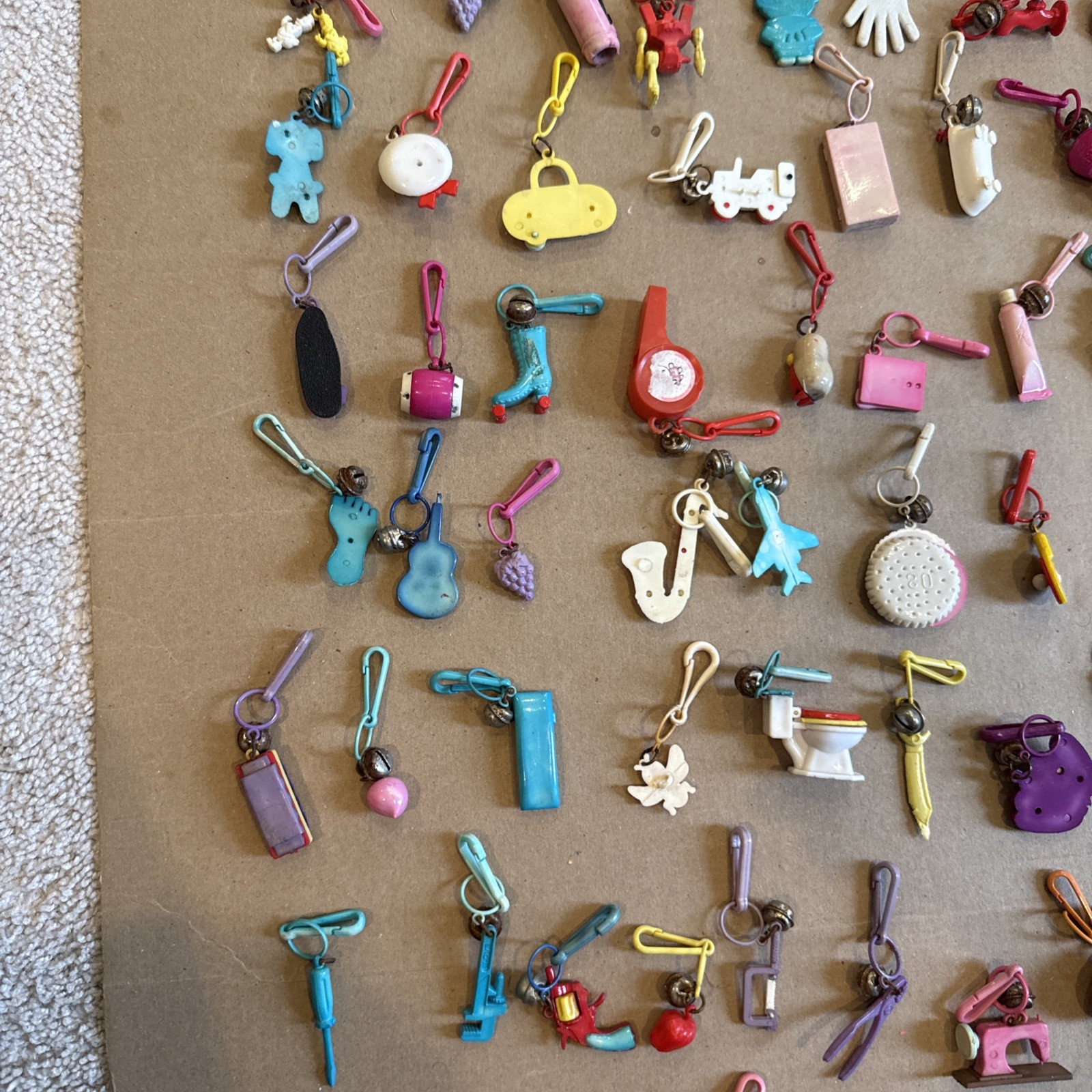 Huge Lot Of 82 Bell Charms Necklaces Rare 80s READ