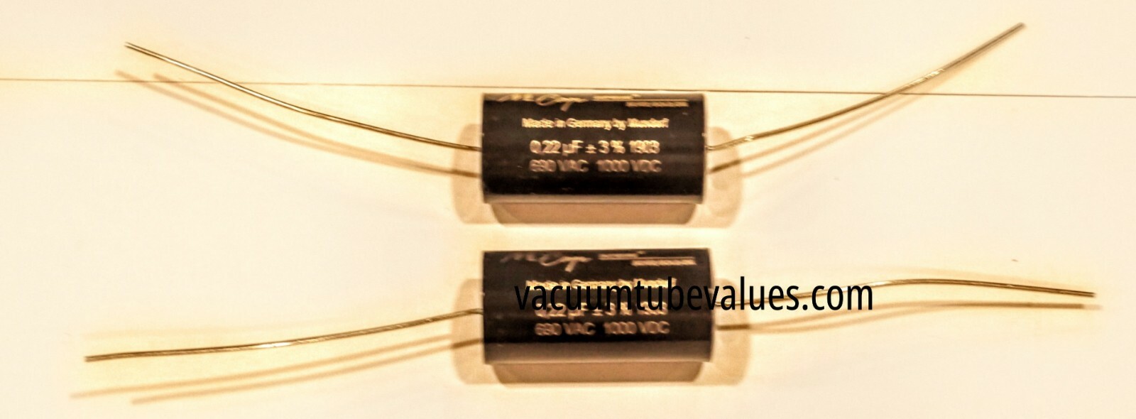 TWO Mundorf MCap Supreme Silver Gold Oil Capacitor 0.22uf 0.22 .22 uf 1000VDC