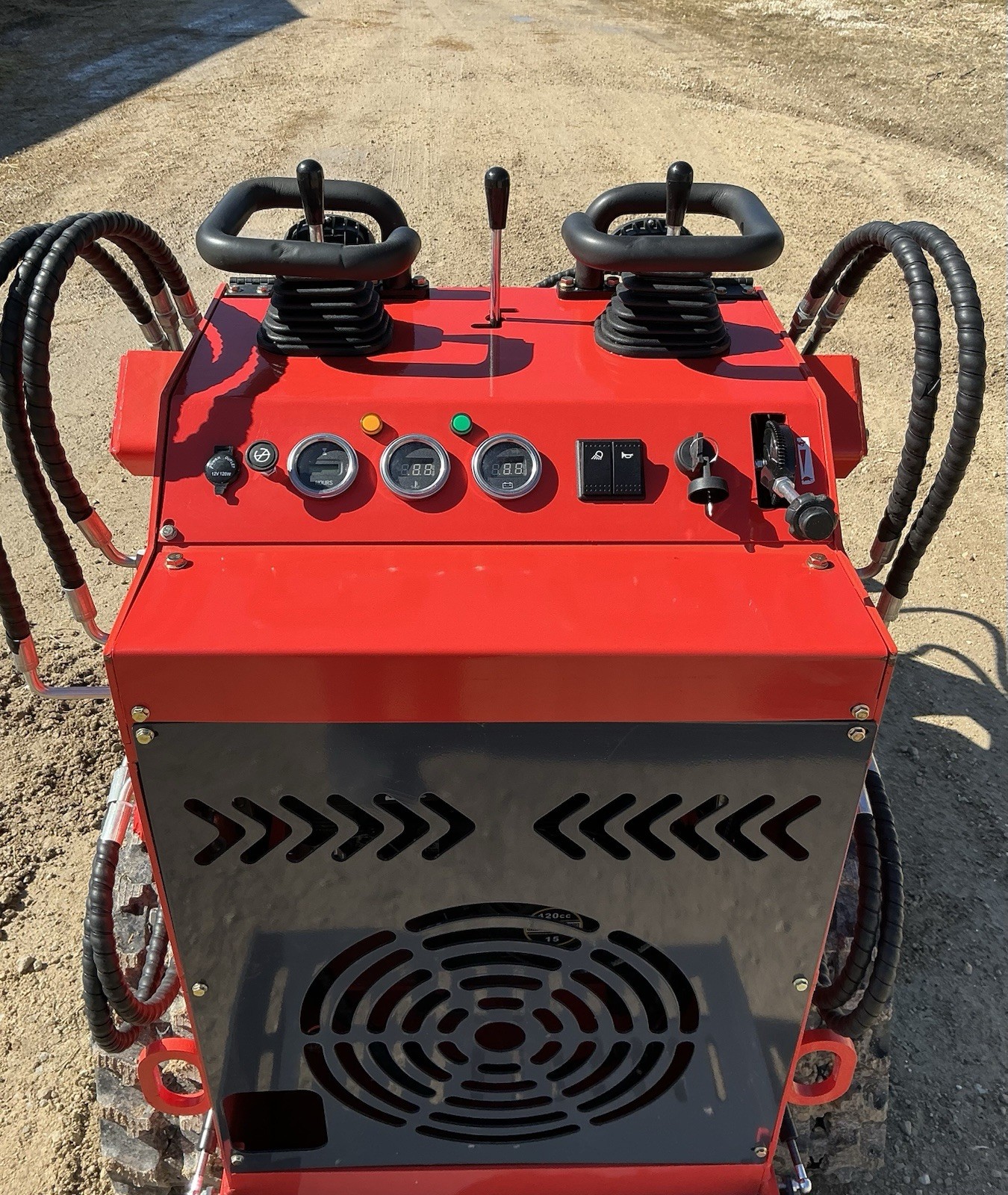 NEW ZJG-380 Mini Skid Loader Stand-On Compact Tracked Loader 13.5HP Engine