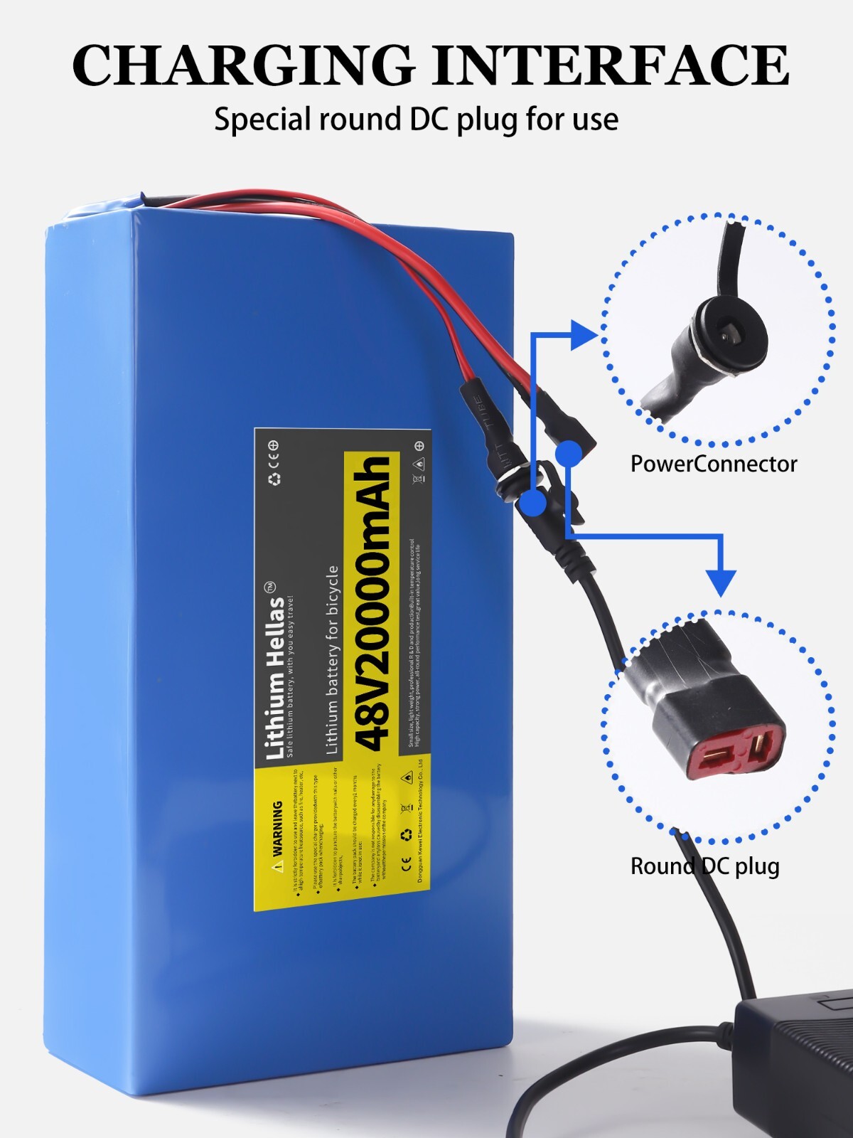 48V Lithium-ion Battery Pack 20Ah With 40A BMS For E-Bike E-Scooter Replacement