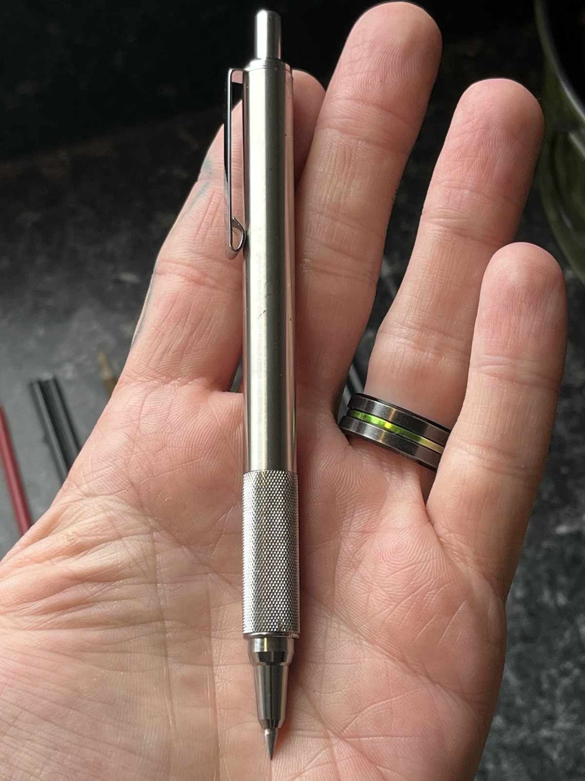 All Steel Retractable Marlin Spike, Knotting Tool, EDC Spike, Steel Spike Pen