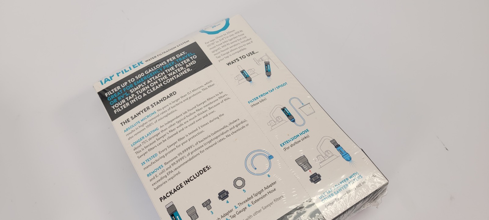 Sawyer Tap Filter Water Filtration System Fast Emergency Water SP134