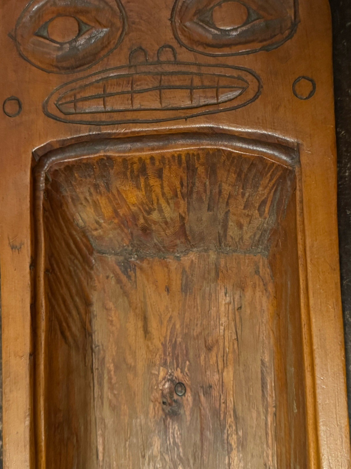 1800’s to Early 1900’s Yellow Cedar Tlingit “Bear” Feast - Grease Bowl - Alaska