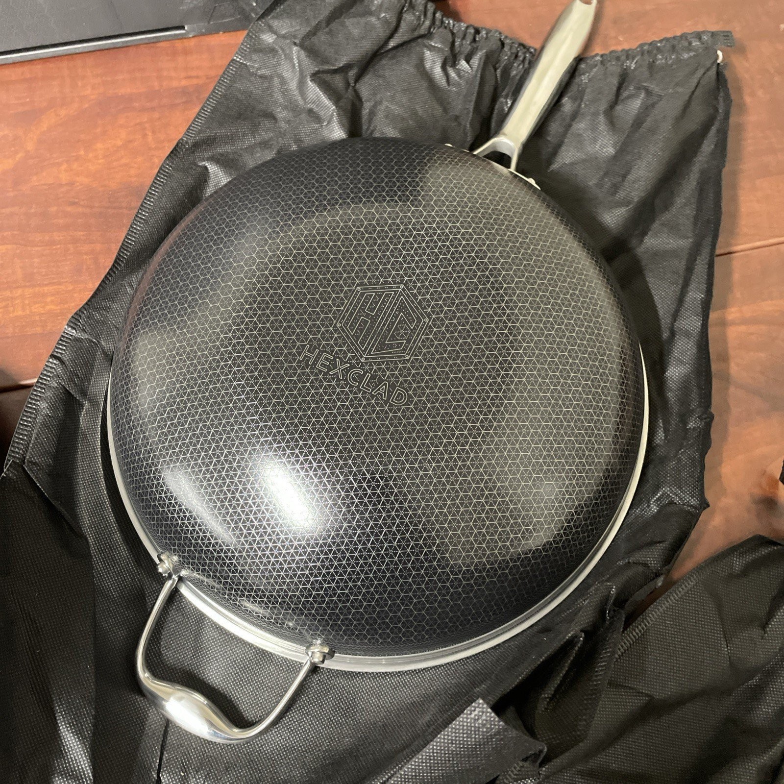 HexClad Hybrid 7-Piece Cookware Fry Pan Set 8” 10” 12” Inch W/ Lids & 12” Wok