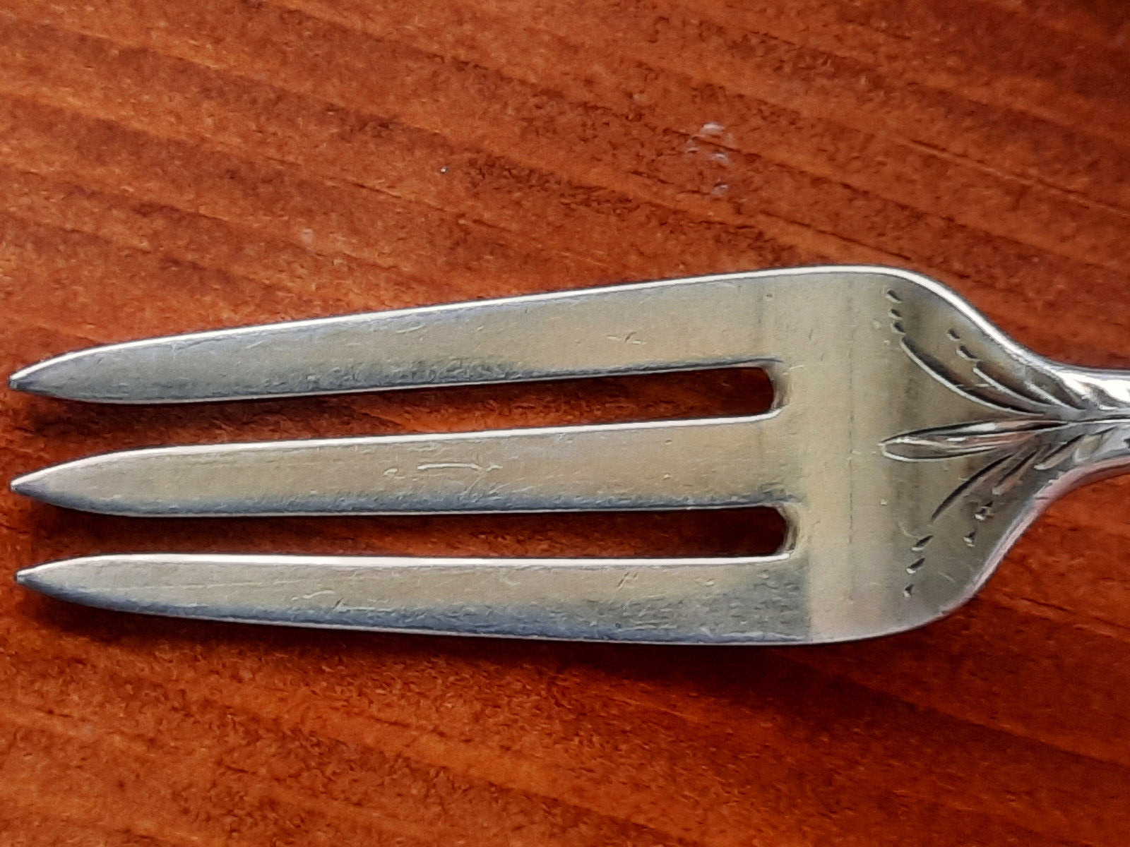 Coin Silver James Bingham Seal Top Pastry Fork, Mono