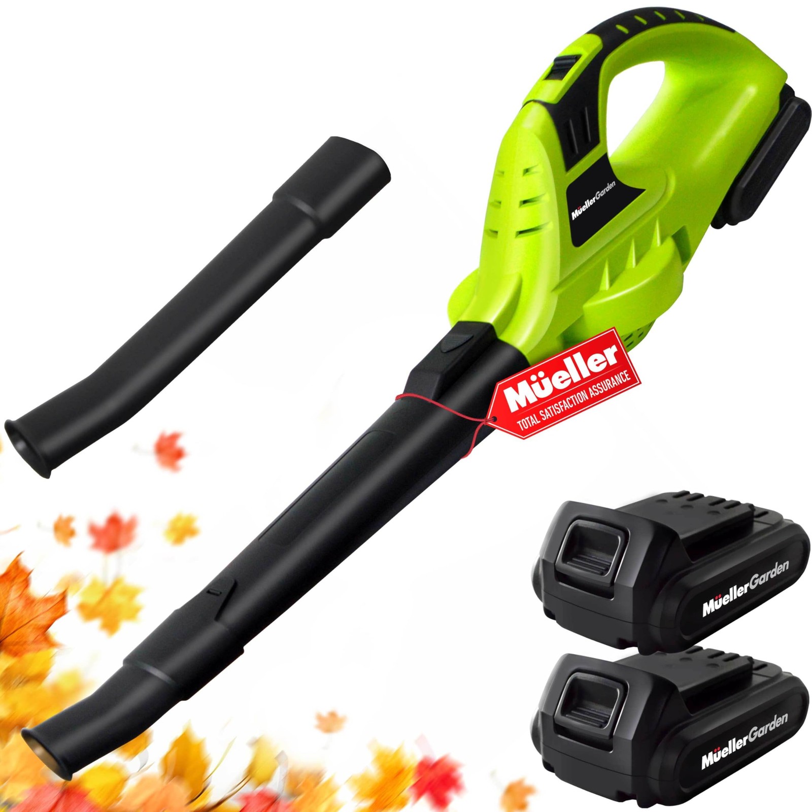 Leaf Blower Cordless Electric, with 2 Batteries and Charger, 140 MPH 20 V Powerf