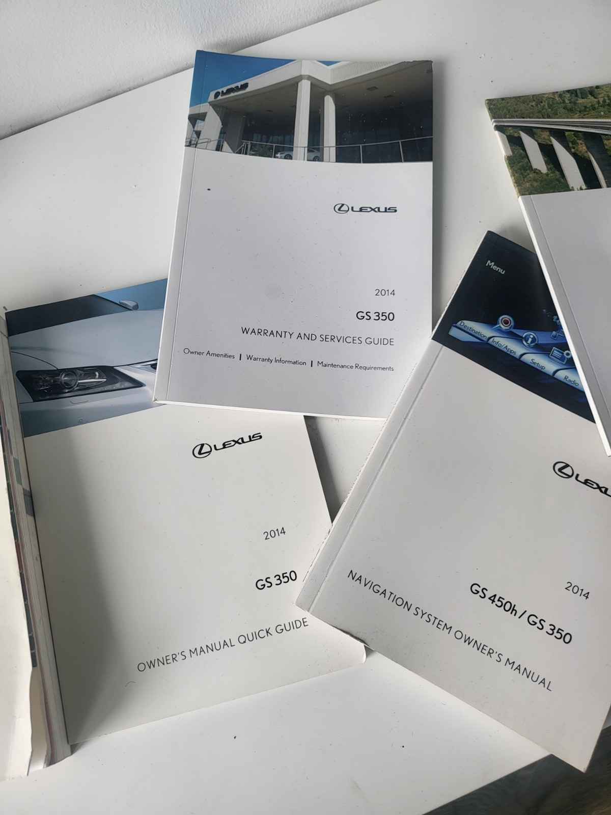 2014 Lexus GS350 Owners Manual COMPLETE Set w/ Navigation book & case