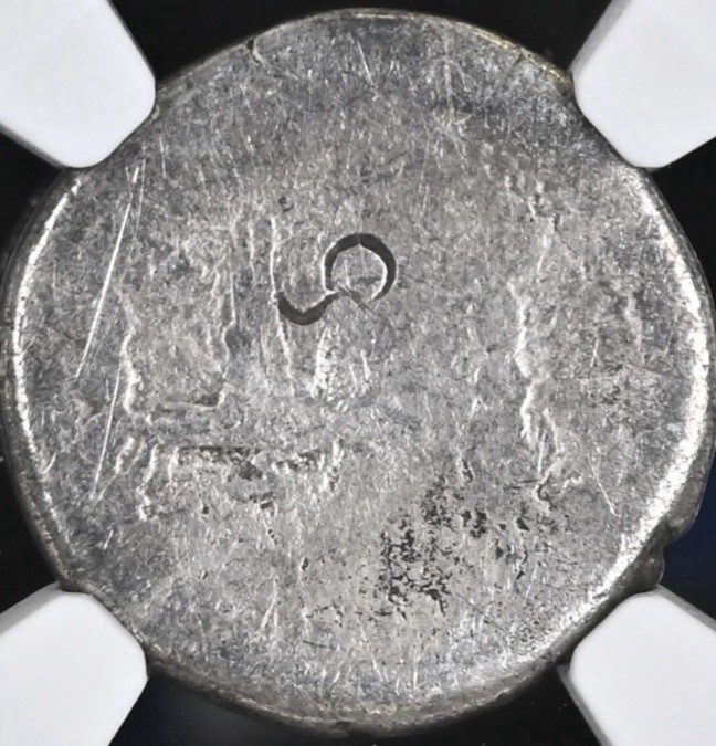 Marc Antony Silver Denarius 30BC Genuine Legionary Roman Imperatorial NGC Graded