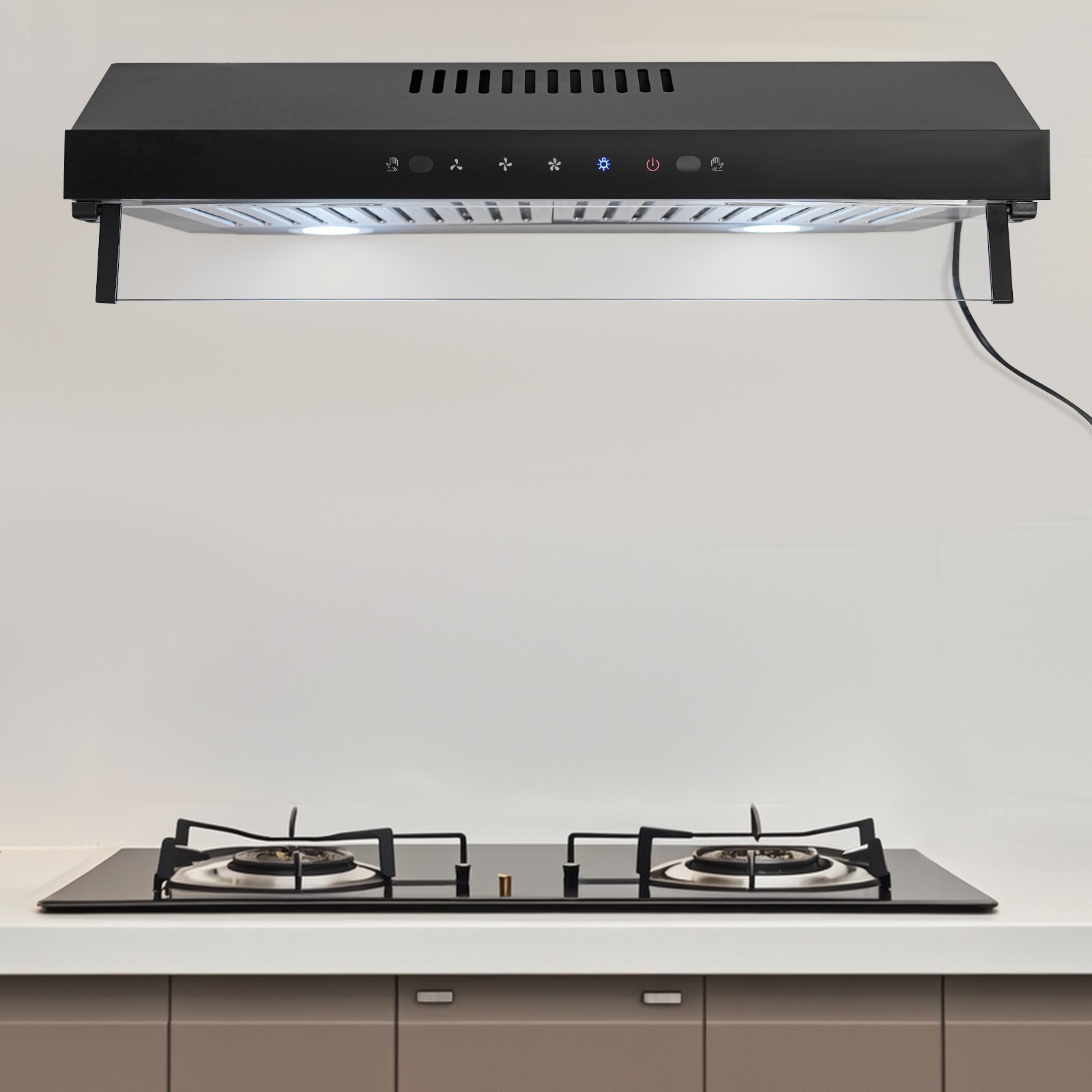 24inch Under Cabinet Range Hood Stainless Steel 600CFM Kitchen Vent