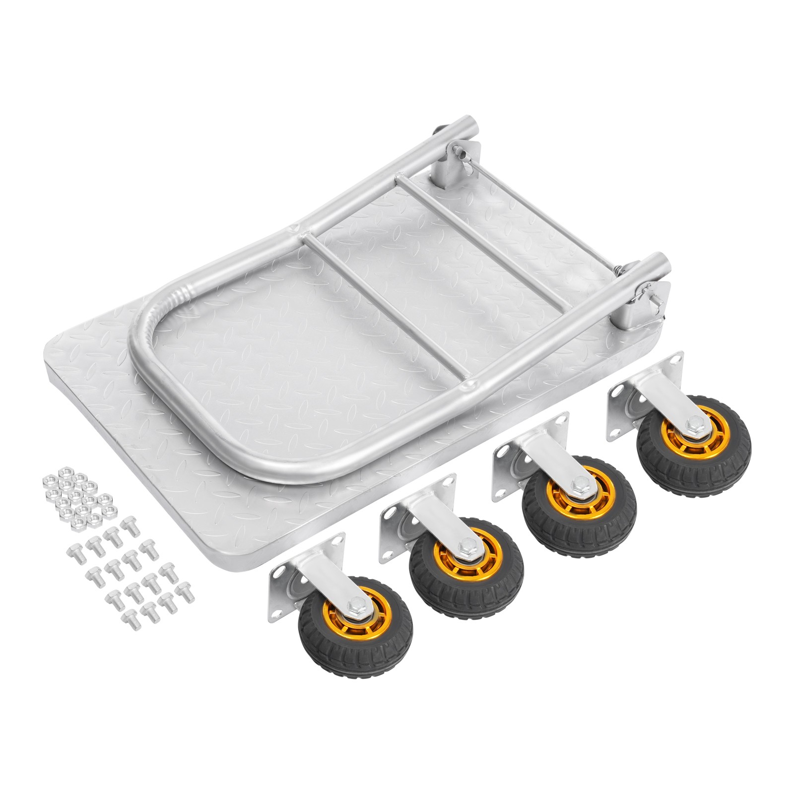 Industrial Flat Dolly Cart 2000Lbs Platform Cart Dolly Heavy Hand Truck Trolley