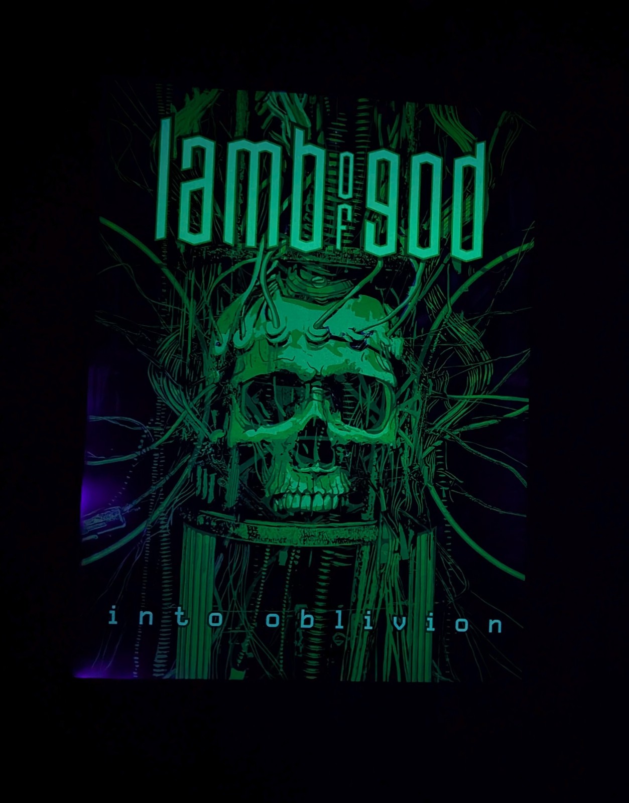 Lamb Of God Into Oblivion 24”x18” GLOW IN THE DARK Promo Poster Listening Party