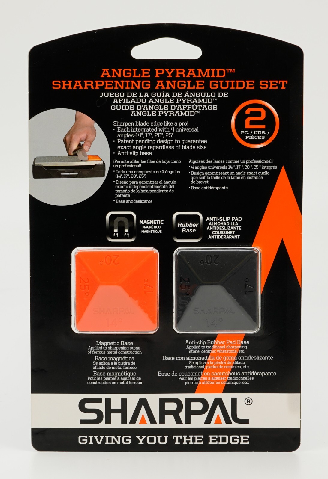 2X Knife Honing Angle Guide for Whetstone Sharpening Stone Guide(4 Fixed Angles)