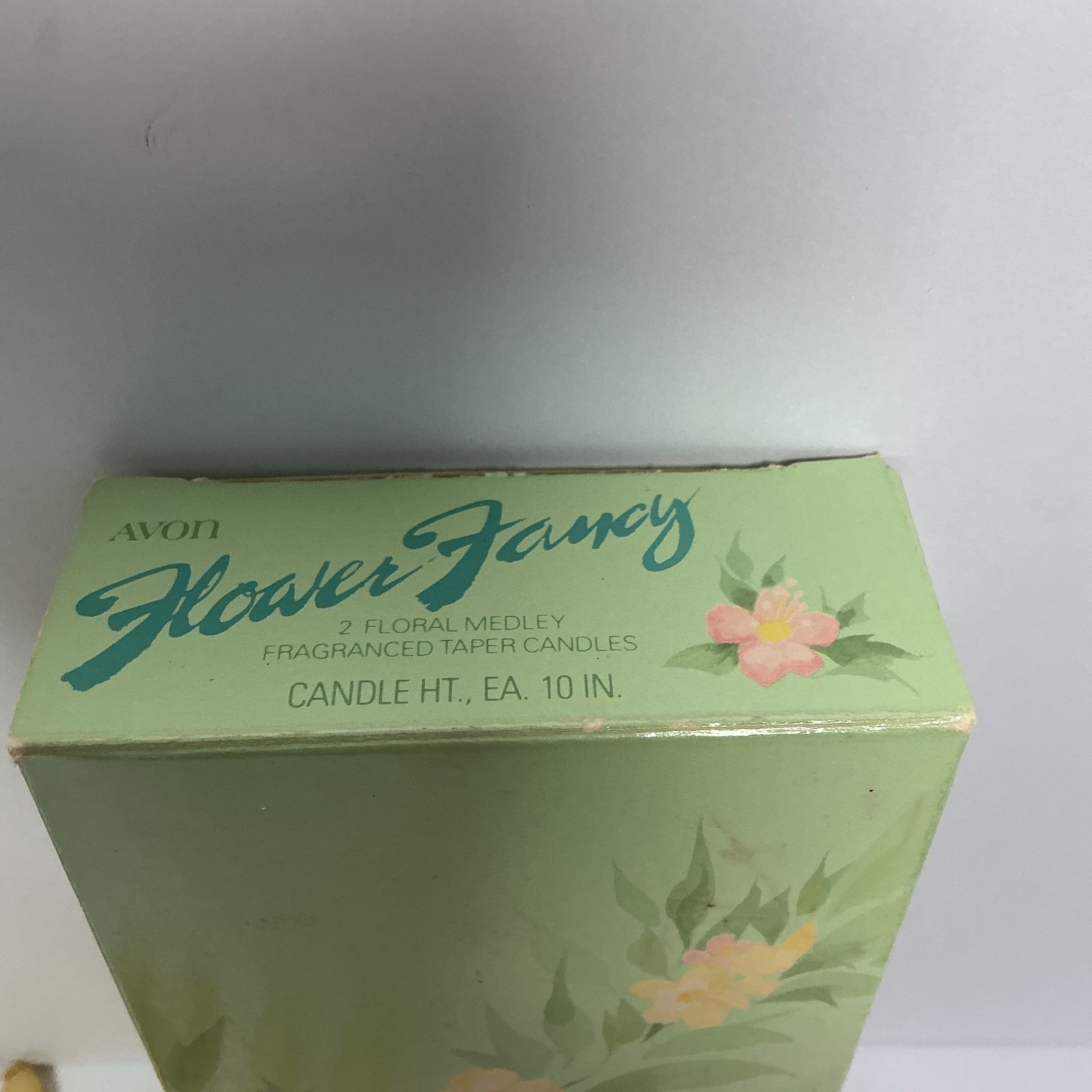 Vintage Avon Flower & Easter Fancy Taper Candles 10" Bouquet Bunny New with Box