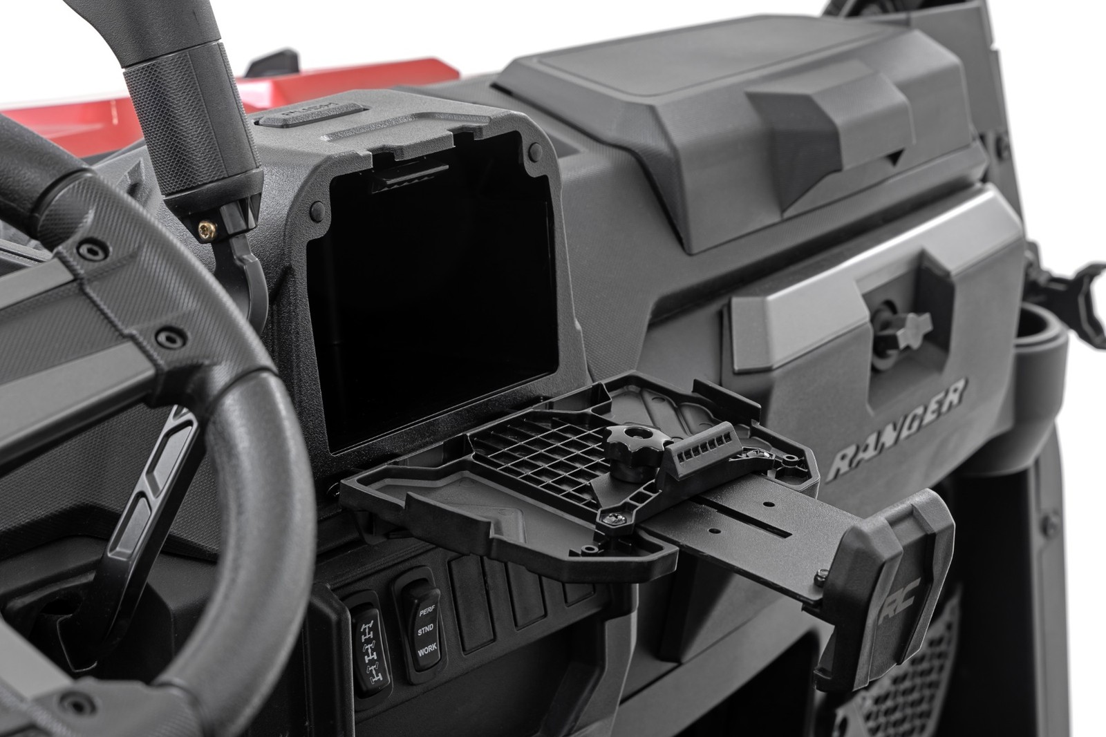 Rough Country Center Console Storage/Tablet Holder for Polaris Ranger - 93175
