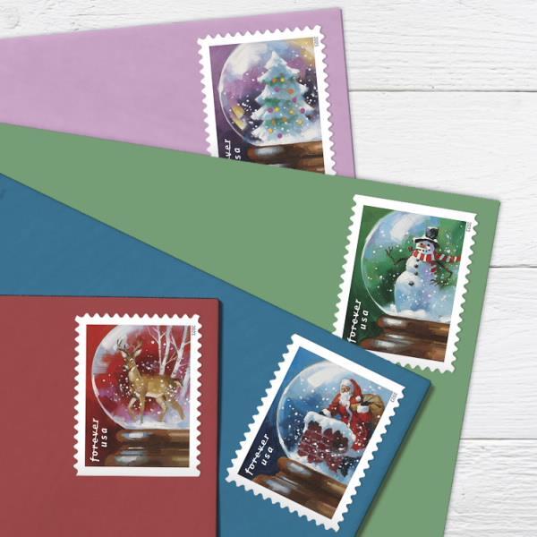 US Stamps SC#5816 - 5819 2023 Snow Globes Forever Stamps - Sheet/20 - Stamps MNH